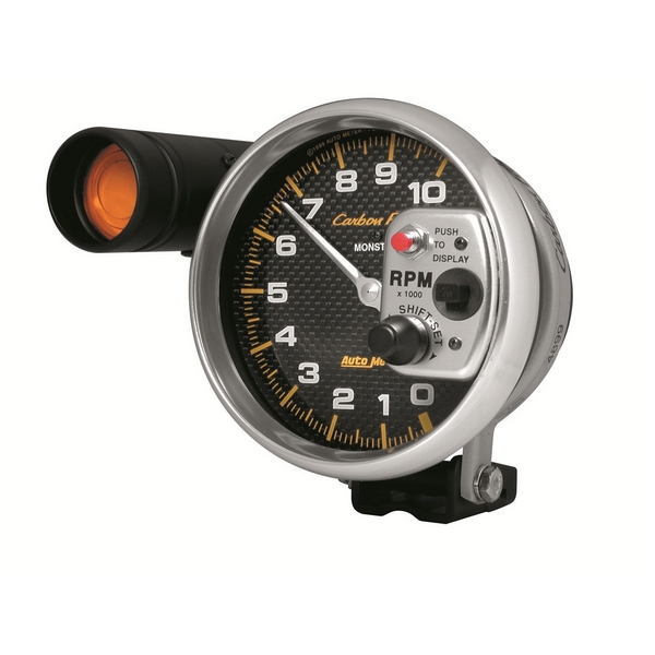 5" PEDESTAL TACHOMETER, 0-10,000 RPM, CARBON FIBER